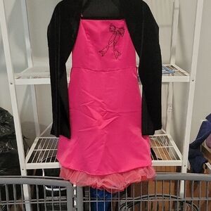 Elegant Pink Kids Dress with Black Bow by [Brand]